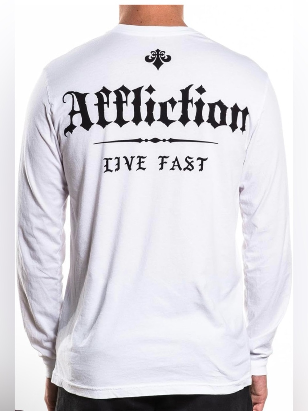 NEW Affliction Established LIVE FAST Men's Long Sleeve T-Shirt Graphic Print L